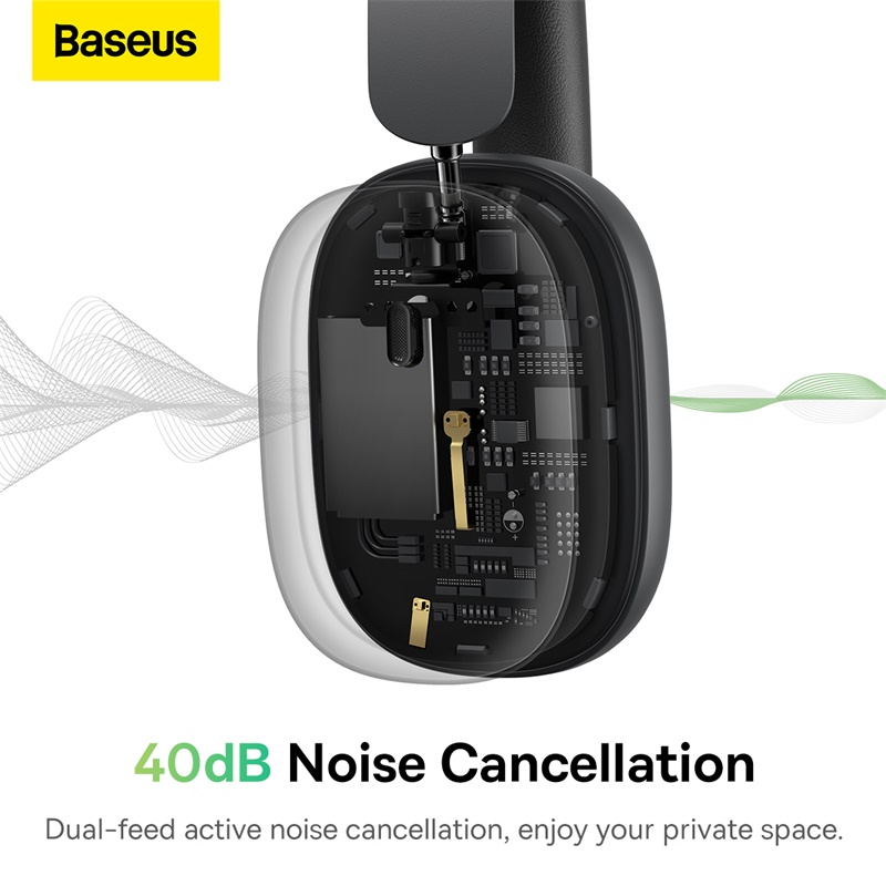 baseus 40db noise cancelling headphone